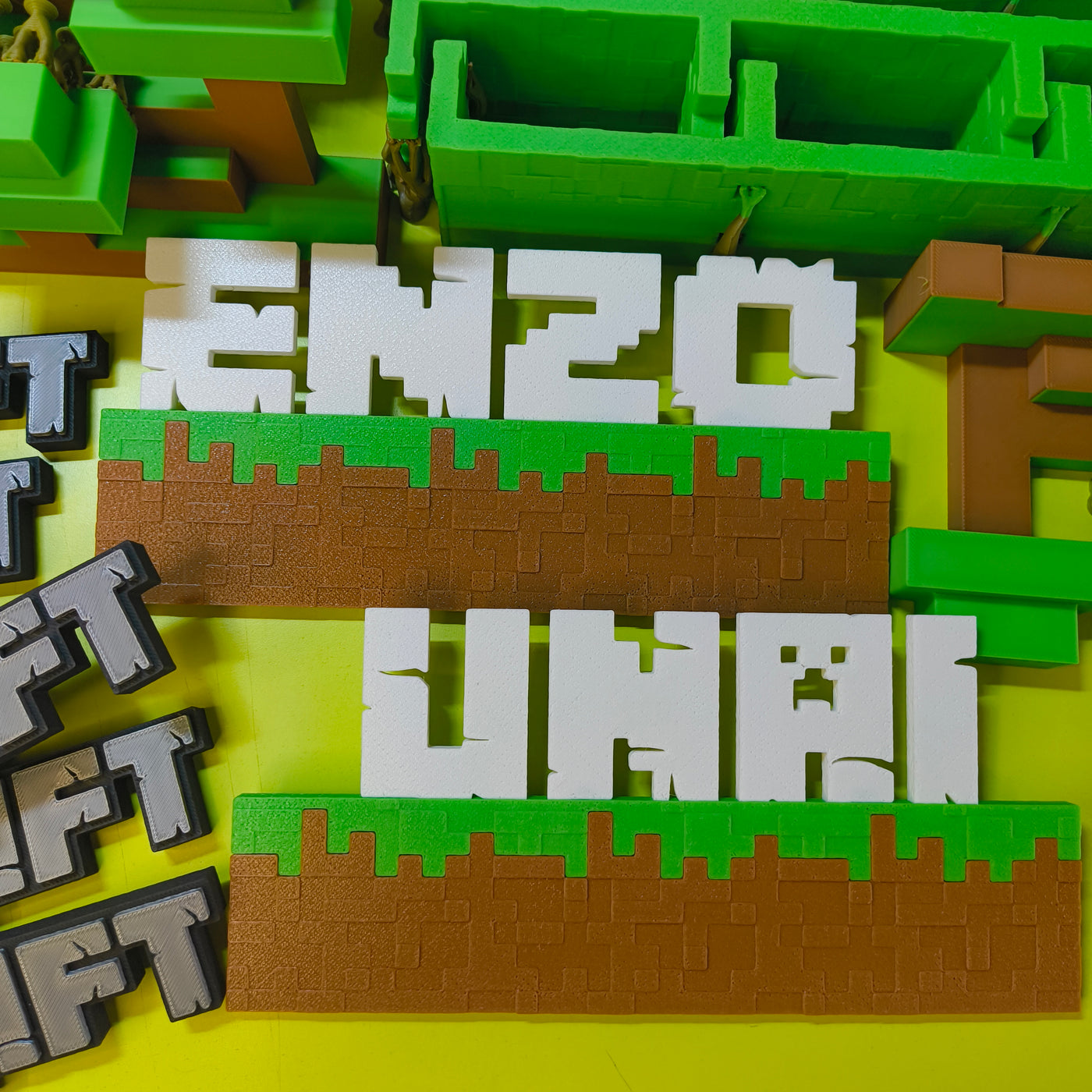 Cartel Minecraft con nombre Personalizado – Decoración Gamer Única