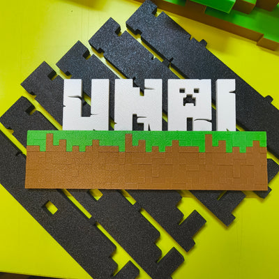 Cartel Minecraft con nombre Personalizado – Decoración Gamer Única